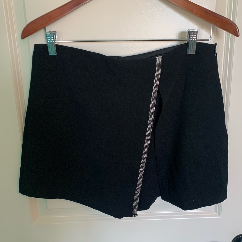 Zara Black Skort with Silver Detail